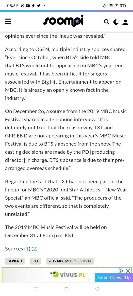 For those who still don't understand the BTS x MBC feud,Part of the many problems was MBC Gayo 2018. They didn't let them sit together, split their performance into half for viewership, and YET didn't let BTS perform last despite them being #1 the biggest act there, because it+