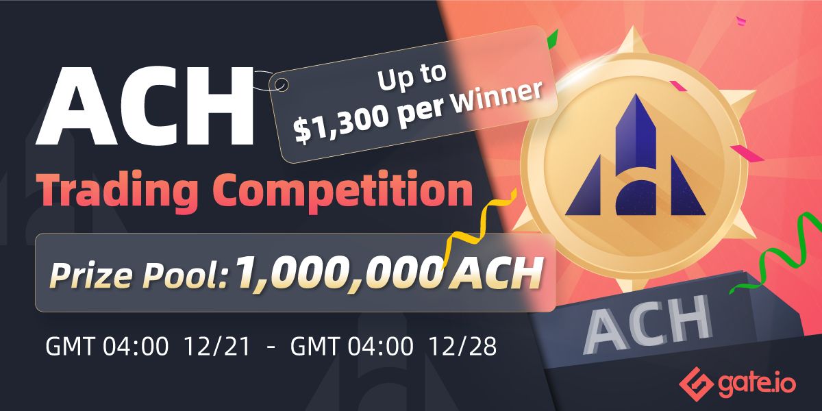😎 #ACH <a href="/AlchemyPay/">Alchemy Pay|$ACH: Fiat-Crypto Payment Gateway</a> trading competition is coming!
Win your share of a 1Million $ACH Reward!
Time: Dec 21st 4:00 UTC - Dec 28th 4:00 UTC⏳

🏆 
1st Prize: 280K ACH
2nd Prize: 200K ACH
3rd Prize: 120K ACH
4th Prize: 80K ACH
5th Prize: 50K ACH

Details: gate.io/en/article/186…