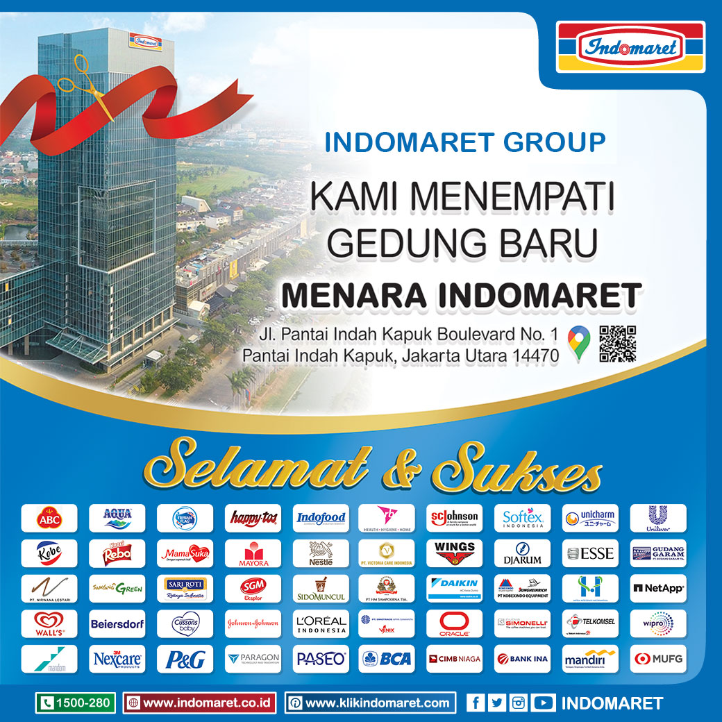 Indomaret Group kini sudah menempati gedung baru Menara Indomaret. 
#Indomaret