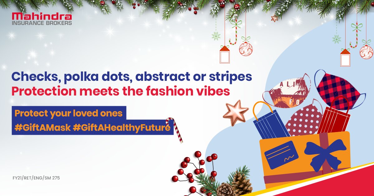 mahindra_insure's tweet photo. Mask for protection. Mask for fashion. Pick your vibe and match it with your outfit.
#Mask #Protection #GiftAMask #GiftAHealthyFuture https://t.co/uhyDpICrsr