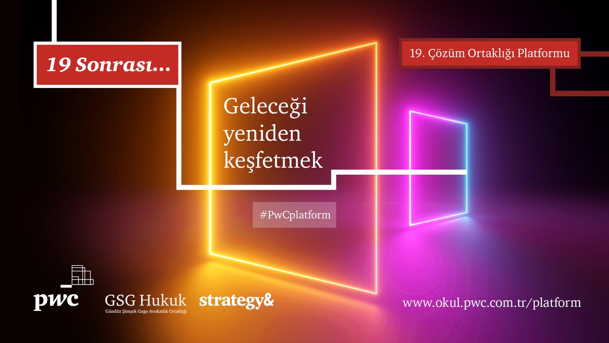 PwC_Turkiye's tweet image. &quot;19 Sonrası...Geleceği Yeniden Keşfetmek&quot; teması ile  2 ana oturum ve 33 sunumla gerçekleştireceğimiz 19. Çözüm Ortaklığı Platformu saat 09:30’da başlıyor. 
Etkinliğimizin detaylarına okul.pwc.com.tr/platform adresinden ulaşabilirsiniz. #PwCplatform