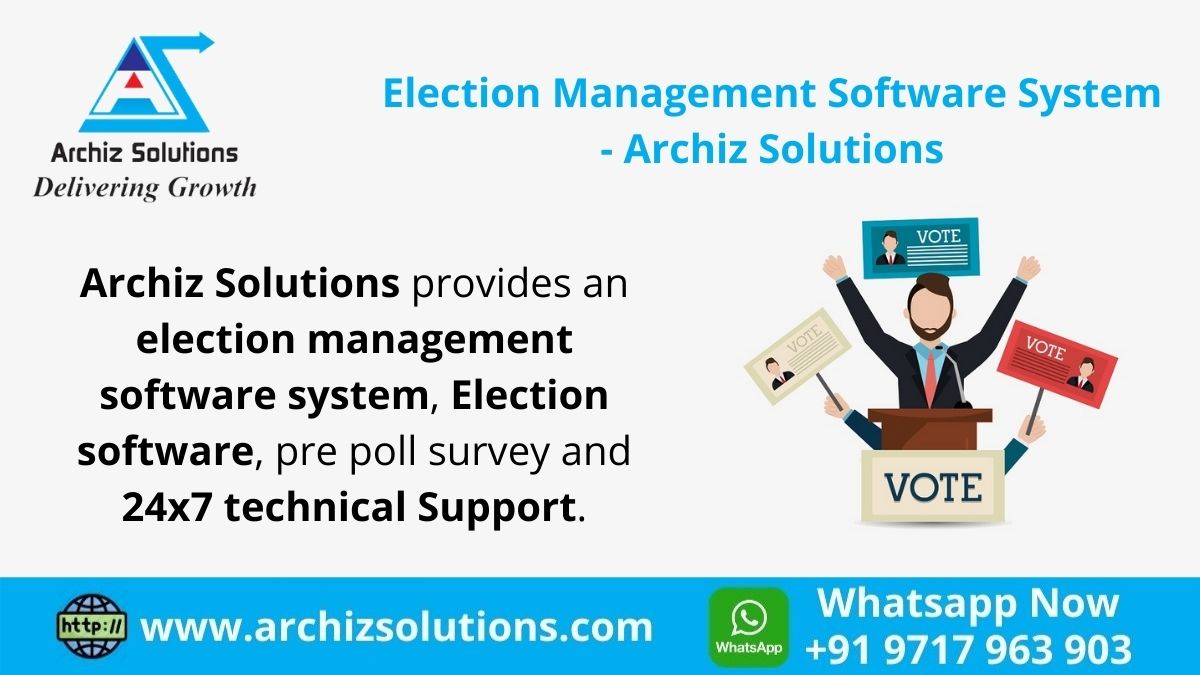 ArchizSolutions's tweet image. Election Management Software System- Archiz Solutions
Archiz Solutions provides an #electionmanagement software system, #Electionsoftware, pre poll survey and 24x7 technical Support.

#archizsolutions #election #crm #crmsoftware #business #marketing