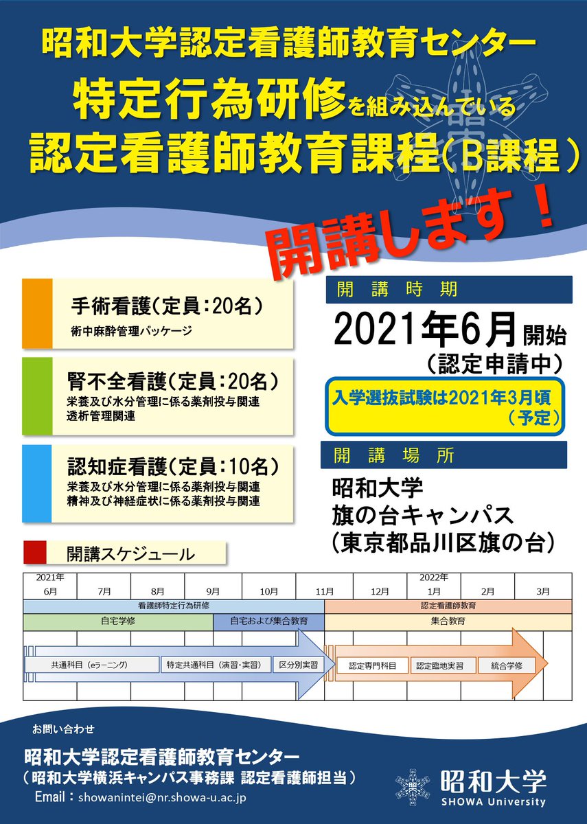 公式 昭和大学認定看護師教育センター Showa Cn Twitter