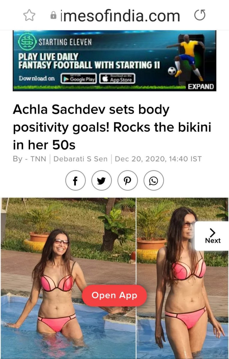 AchlaSachdev's tweet image. Thank u @BombayTimes  for sharing what I believe so strongly about... #bodypositivity 
We must do our best to be fit at all ages despite the challenges .
Thank u @VidyutJammwal  for your constant motivation and guidance 
#befit
#formermodel 
@timesofindia