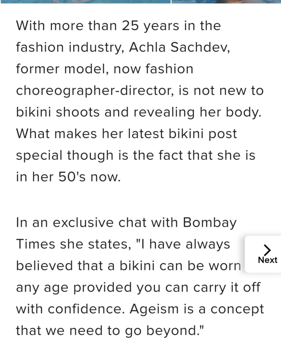 AchlaSachdev's tweet image. Thank u @BombayTimes  for sharing what I believe so strongly about... #bodypositivity 
We must do our best to be fit at all ages despite the challenges .
Thank u @VidyutJammwal  for your constant motivation and guidance 
#befit
#formermodel 
@timesofindia