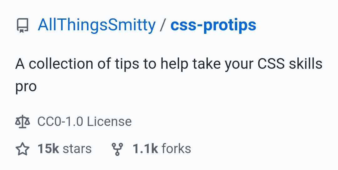 ravinwashere's tweet image. I discovered a fantastic GitHub repository called: css-protips.

This repository is about the collection of tips to take your CSS skills pro.

github.com/AllThingsSmitt…