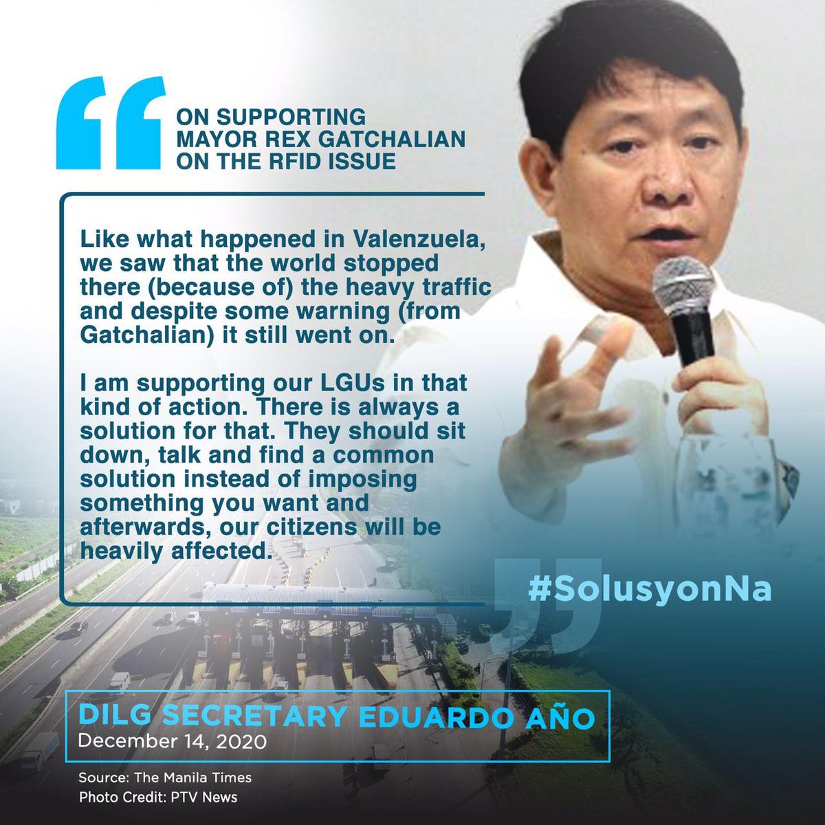 valenzuelacity's tweet photo. Maraming salamat po DILG Secretary Eduardo Año sa suporta. Handa ang Pamahalaang Lungsod ng Valenzuela na makipag-usap at bumuo ng mga solusyon para sa ikabubuti ng ating mga motorista at ng taong bayan. #SolusyonNa https://t.co/IqJCFDaWi4