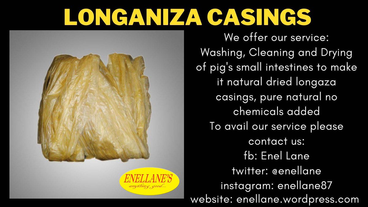 enellane.wordpress.com/2020/12/21/lon…
#sausagecase#longanisa#imus#dasma#bacoor#cavite#hotdog#ingredients#filipinofood#business#service#meatproduct#meat#pork#porksausage#philippinemade#philippinebest#imusmarket#bituka#intestines#longanisamaking#marketplace#market#longanisangimus