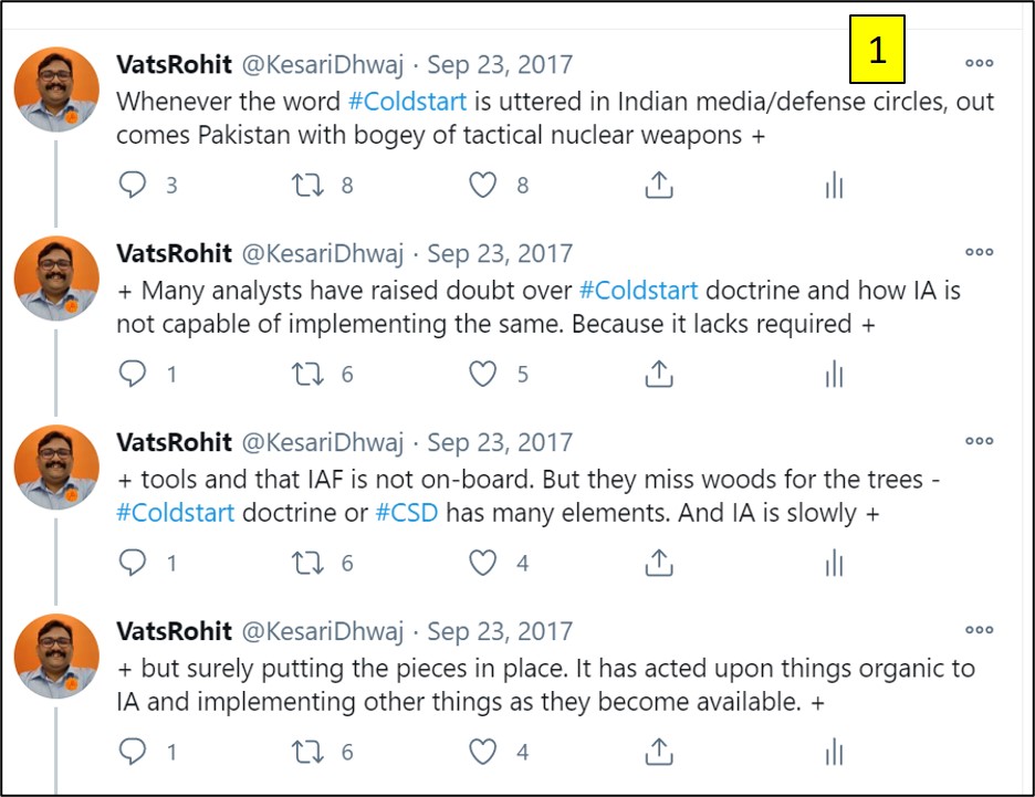 Some thoughts on the unnecessarily controversial term Cold Start Doctrine  #CSD. CSD actually became a tool for Pakistan to scare West (read USA) as to how this doctrine is destabilizing the conventional deterrence and Indian establishment became shy of even mentioning it +