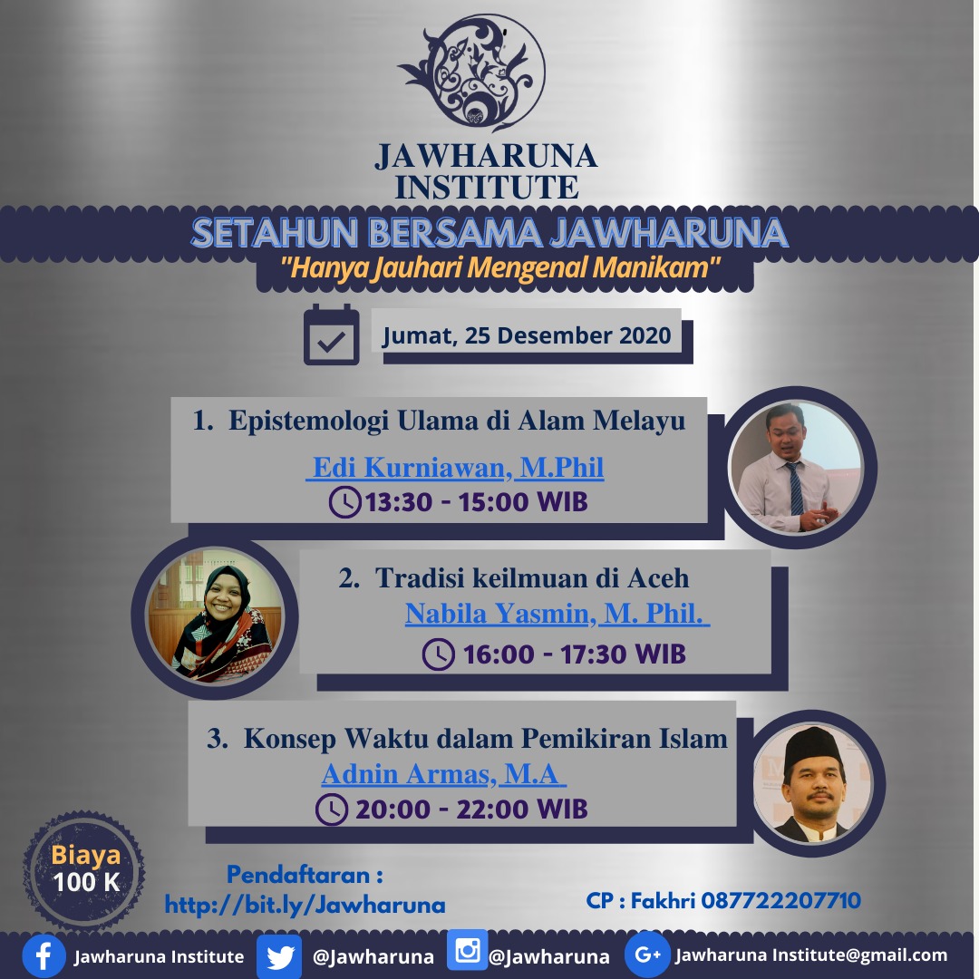 jawharuna's tweet photo. Setahun Bersama Jawharuna

Pendaftaran: https://t.co/BYJlTuEBsO
Narahubung: Fakhri: https://t.co/keyh2tq1LT

#jawharuna #setahunbersamajawharuna #kalamjawhari #kalamtuhib #daras #indonesia #malaysia #singapura #melayu #nusantara #islam #alrazi #alattas #epistemologi https://t.co/8vKG9jc4Nq