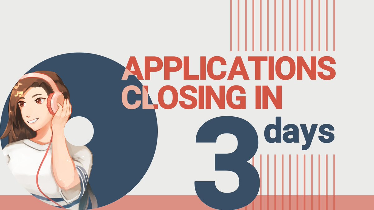 Hey guys! Just a quick reminder that our applications are closing in 3 days, here's the application links, so don't miss out!! Page Artists: forms.gle/qtE4riewgk31io… Merch Artists: forms.gle/svyrpmUxqeDFPa… Writers: forms.gle/TXZhswtvkDnXqw…