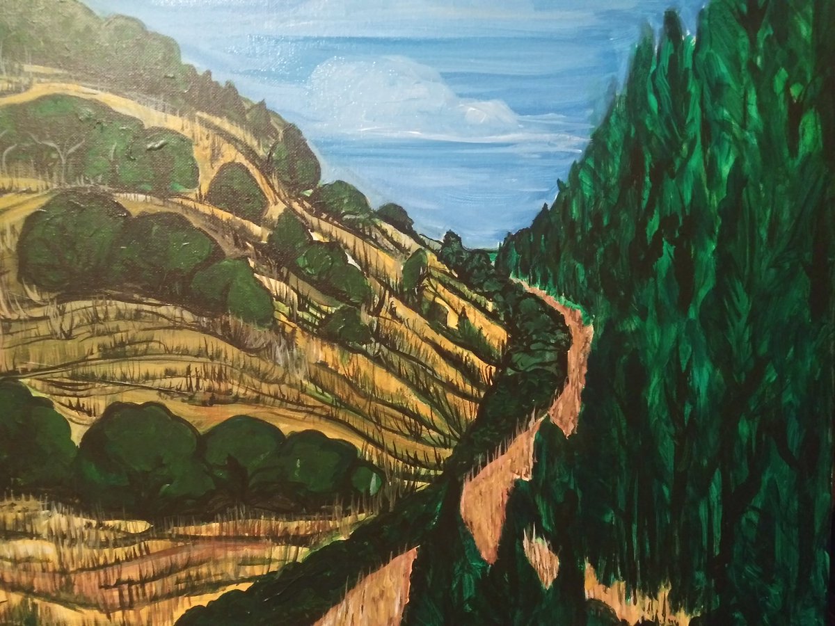 Before fire landscape~ acrylic
"Good fire, Bad fire"