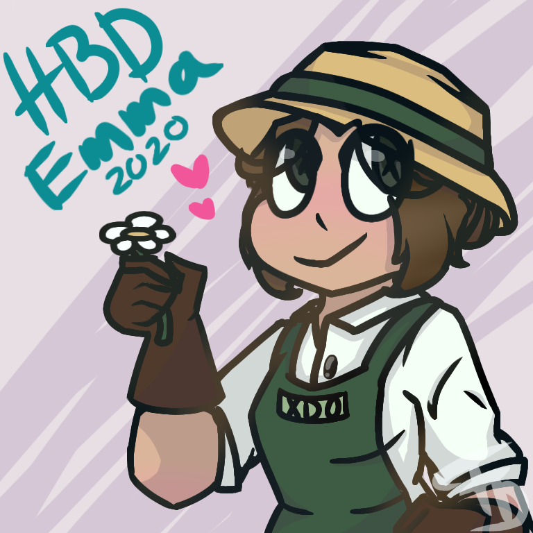 localelisopper's tweet photo. It's 1 am rn but i finished this at 10 like at night yesterday so imma post it now. HBD to the not mentally stable scarecrow burning Gardener that is still adorable and prob would have been my main if it aint for Eli or Aesop. Didnt use a ref and it was 10 am so wee- #HBDEmma https://t.co/WlwUGx67cb