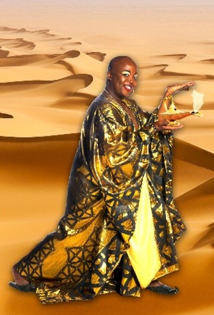 joburgtheatre's tweet image. A series of beautiful backdrops and various rostrums depicts the enchanting palace, the dark eerie dragon’s cave and the chaotic market place. FREE Streaming on our Facebook page at 19h00. #Panto2021 #PantoSA #Loading2021