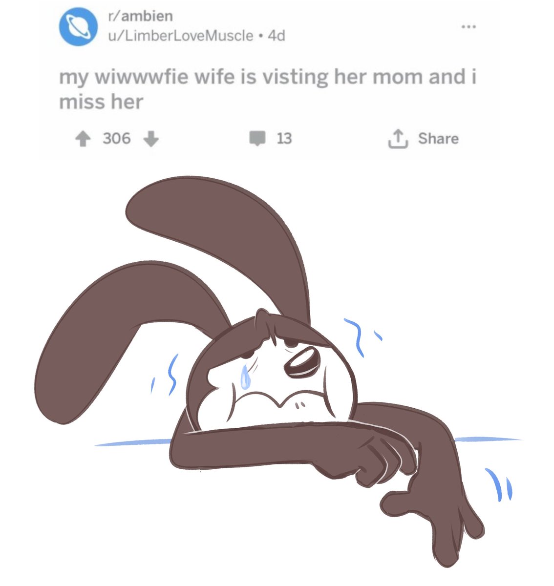 oswald has a reddit account but the only time he ever uses it is to vent  his frustrations over how much he is in love w ortensia, image size:1134x1200