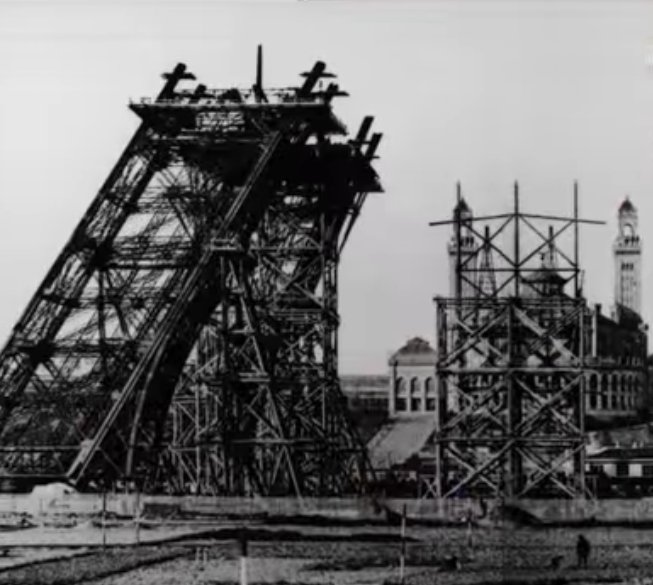 EIFFEL TOWER UNDER CONSTRUCTION.