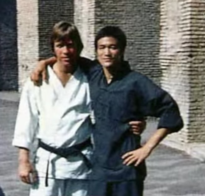 BRUCE LEE AND CHUCK NORRIS.