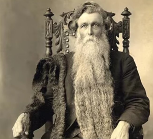 THE MAN WHO ONCE HAD THE LONGEST BEARD IN THE WORLD.