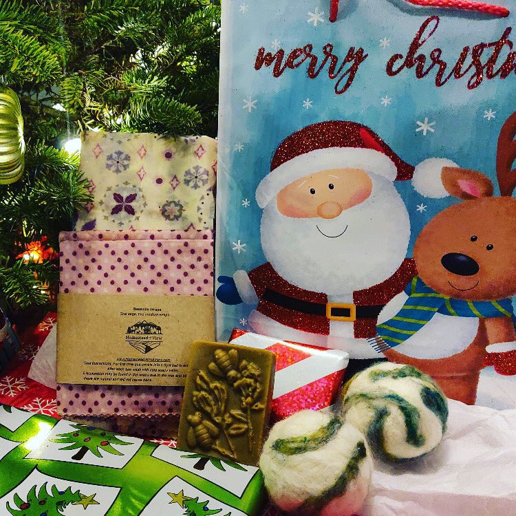 HomesteadwView's tweet image. I love seeing customers snap a photo of their gift bundles! I hope the receiver loves their goats milk soap, dryer balls and beeswax wraps!