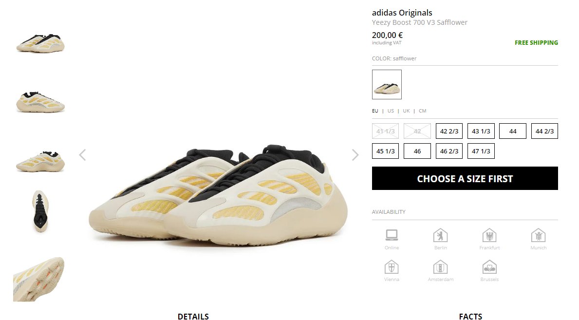 yeezy safflower restock