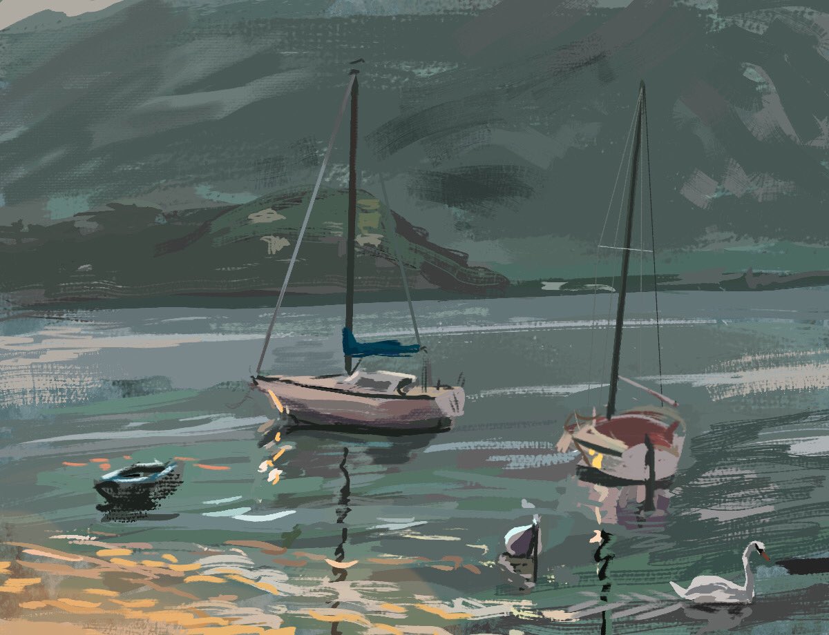 Reading about the process of masters like Sargent, Sorolla and Zorn and studying their work has also been very useful to make my own iPad plein-air paintings and portraits. The device is very versatile but it doesn’t get the work done for you. You still have to practice a lot.