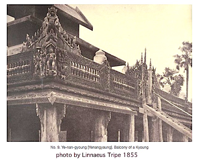 4. As royal states rose in the lands that would become Burma trees were felled for buildings (temples, palaces), stockade walls, carts & boats and export. Elephants were used to move timber, logs transported on rivers. Selective logging was practiced with some forests protected.