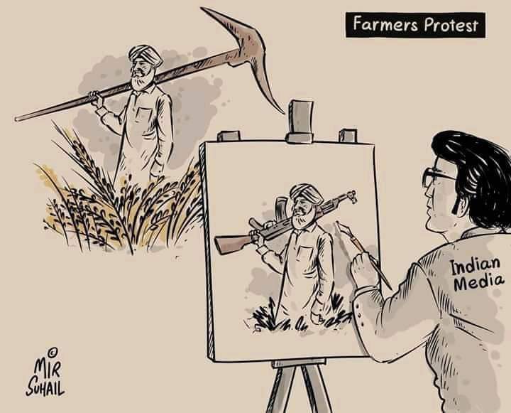 DassiAnu's tweet photo. Godi media hugely Misleading the Farmers protest.
#GodiMediaAgainstFarmers https://t.co/OzZhQo37AU