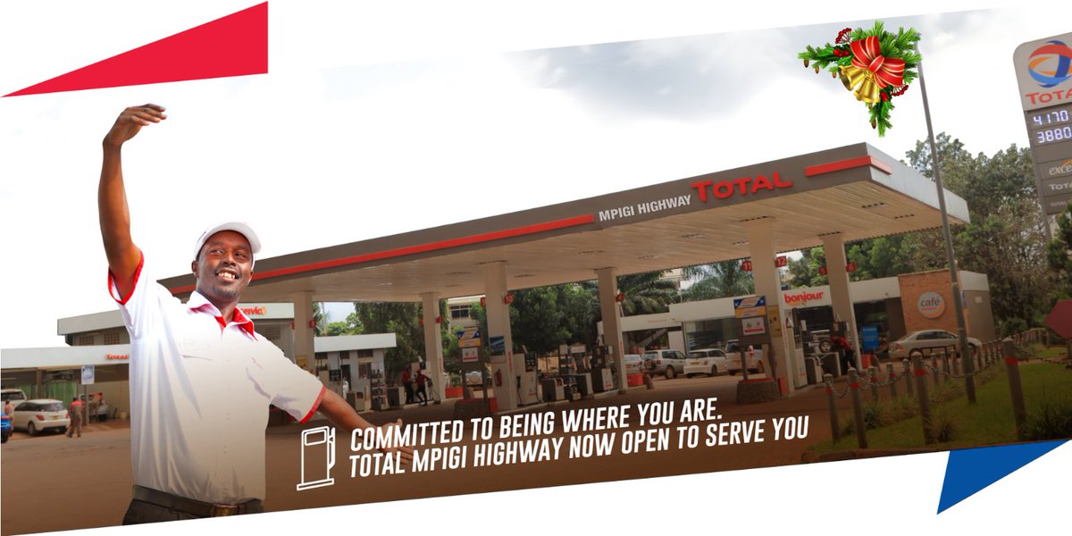 TotalEnergiesUG's tweet photo. Stop by Total Mpigi Highway to refill your tank with #TotalExcellium While at it, grab a snack at the #TotalShop.   
 #TOTAL https://t.co/qmO75kLU73