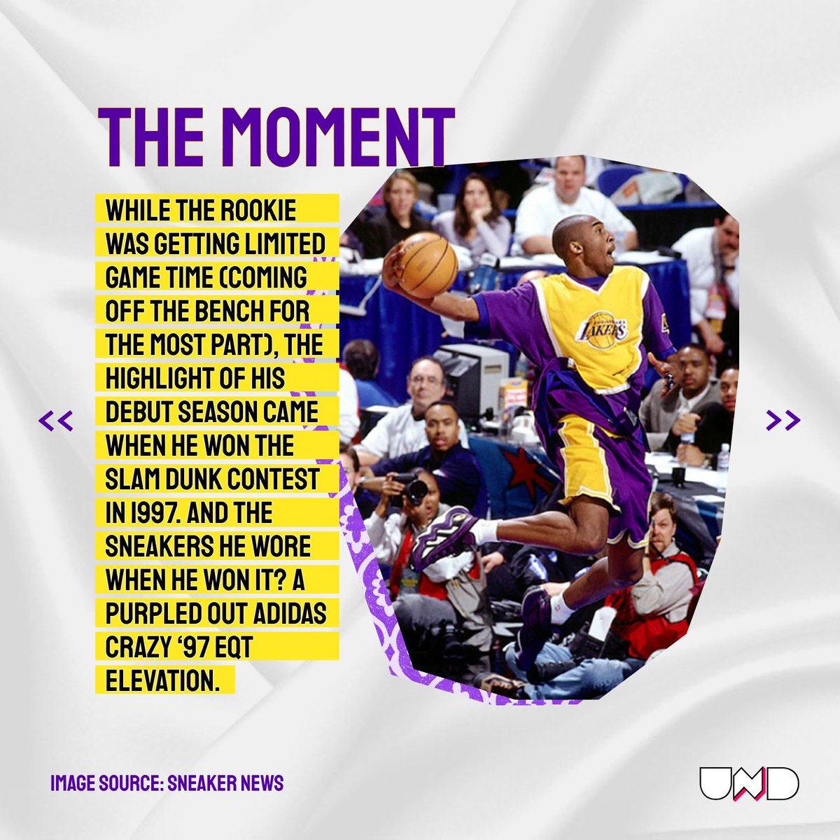 undsneakers's tweet photo. Before #KobeBryant made low top basketball sneakers the new normal, he was busy tearing up the court with #Adidas. This crazy shoe, the Adidas Crazy '97 EQT Elevation, was Kobe showing us exactly how he would approach the game - by being bright, bold, and different.
#sneakerhead https://t.co/M56gm5xO8u
