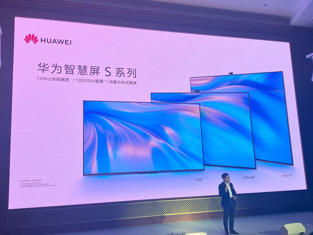 globaltimesnews's tweet photo. Chinese telecom giant #Huawei launched the new S series Smart screen #HuaweiSmartScreenS on Monday. The new TV  screens are targeting the country's vast younger generation and carrying an updated self-developed  #HarmonyOS https://t.co/EbL6AIPmlo