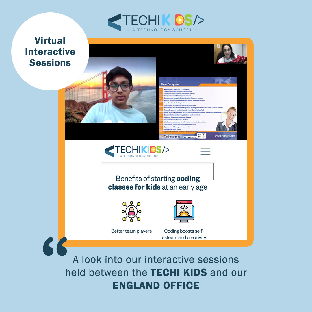 techikids's tweet image. An initiative where the kids were given a new outlook on how gaming development is done in a professional space. This is a peek into a discussion between the TechiKids and Roxy from our England team.
#onlineclassesforkids #kidsforcoding #codingforkids #kidsgames #Techikids