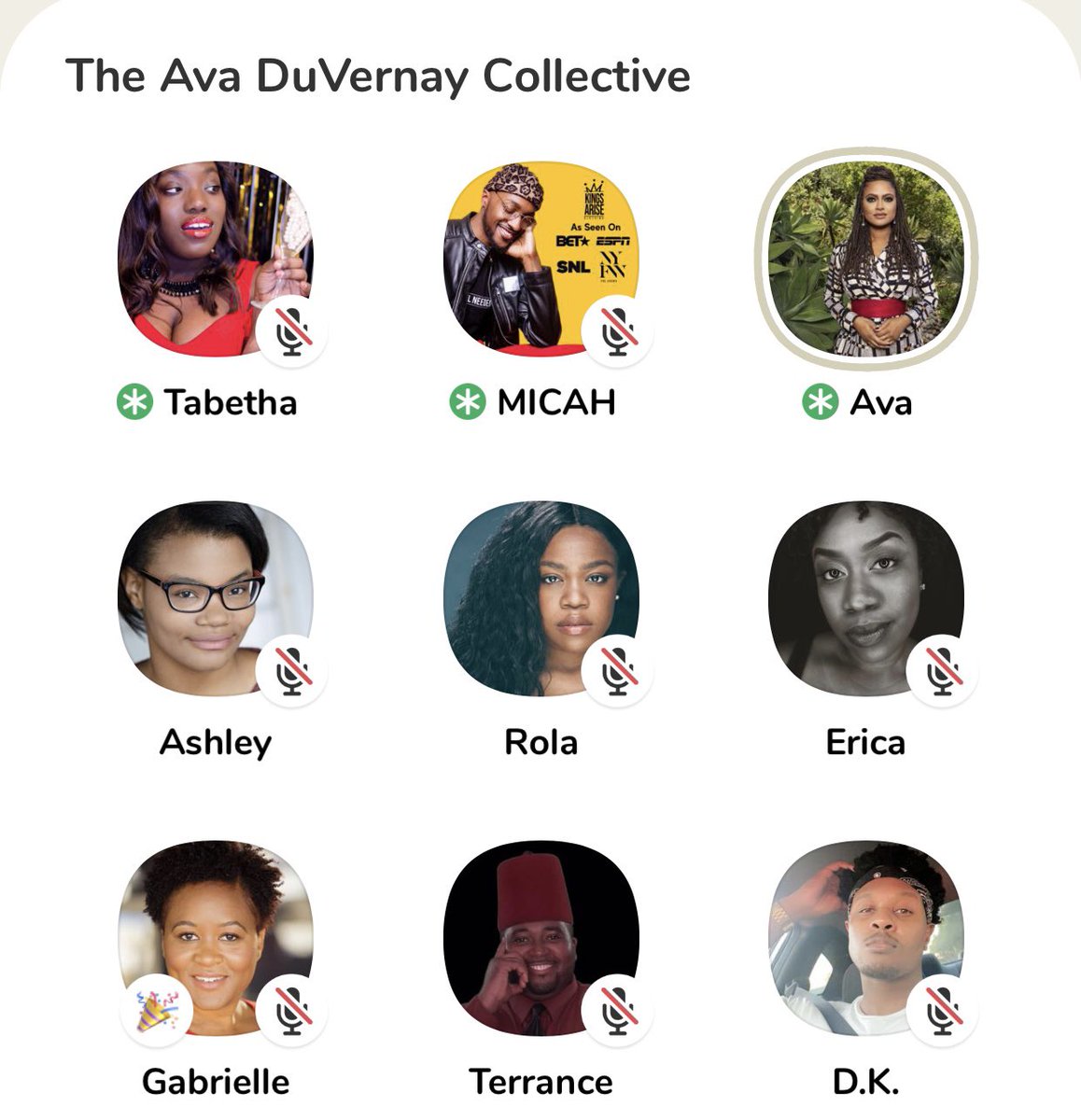 ms_twana's tweet photo. Of all the rooms I’ve been in on Clubhouse, this is by far the coolest. To be “in the room” with @ava is surreal. They created a room to discuss Ava’s work, and she showed up. https://t.co/Ee43XMHFGk