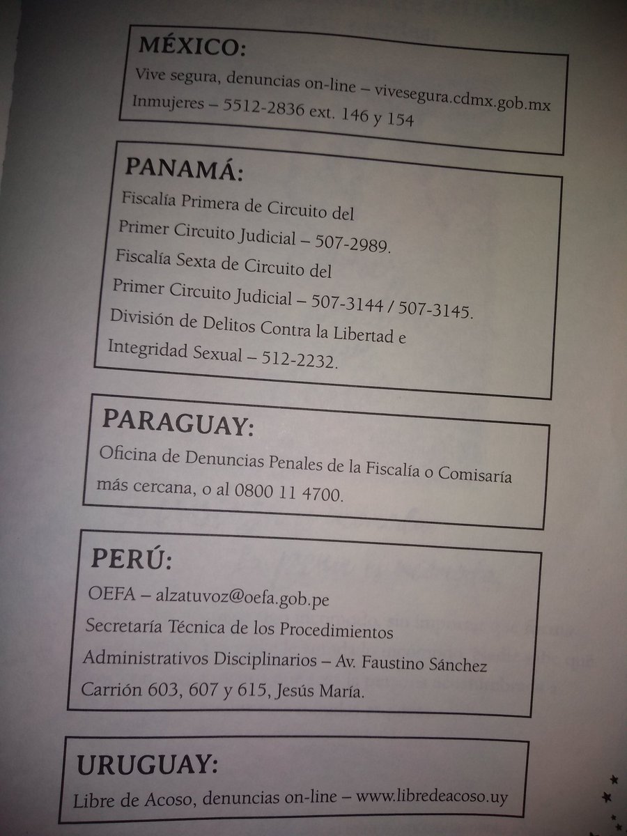 _lildeath's tweet image. acabo de terminar "Hecha de Estrellas" y en las últimas hojas estan estos números para ayudar a  personas que sufren abuso y me pareció importante compartirlos