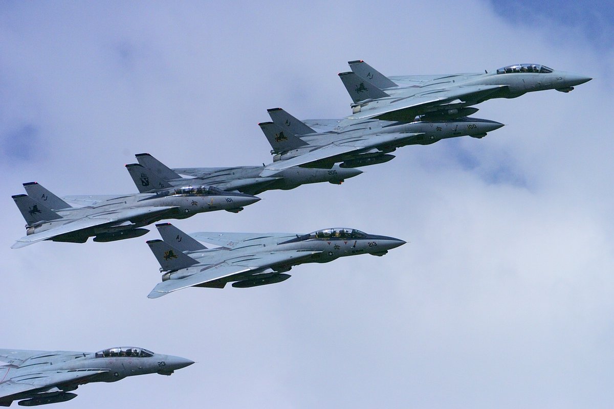 TuckerSakamoto's tweet photo. #F14Tomcat #HalfCenturyAniversary #NASOceana2004 #VF41 #BlackAces #VF213 #Blacklions #NikonD2H https://t.co/dB7sjui2Vf