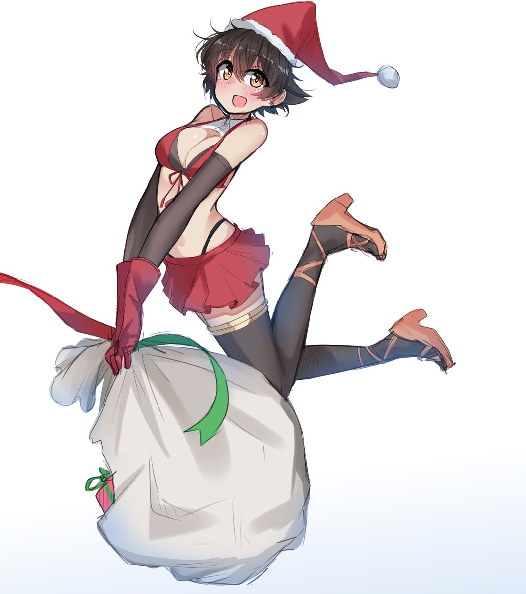 #ガルパン
サンタコスなナカジマさん～ 