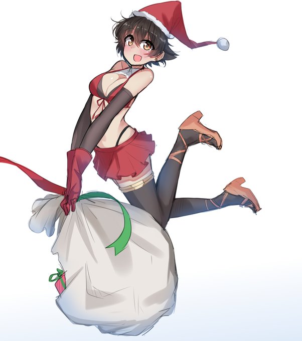 #ガルパン
サンタコスなナカジマさん～ 