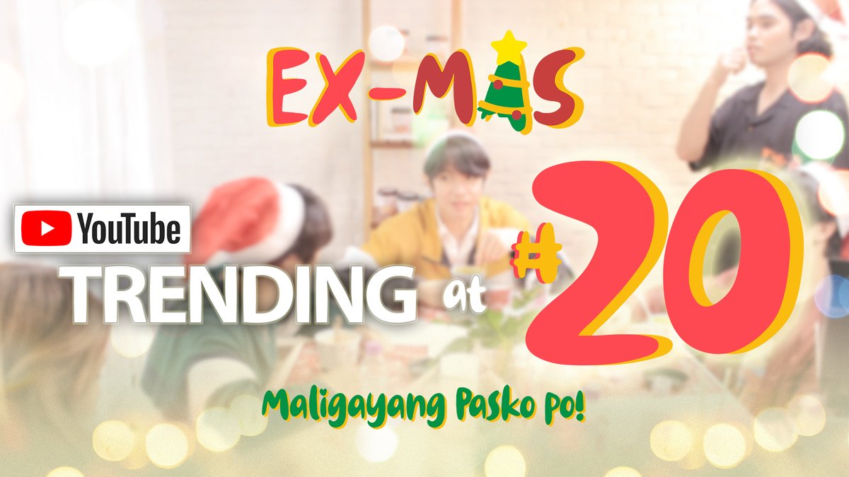 showbtph's tweet photo. #EXMASFilm trended #20 last night on YouTube PH!
Watch it here: https://t.co/MOfmA2IK52
#SB19ShortFilm @SB19Official https://t.co/Q3i23ootWP