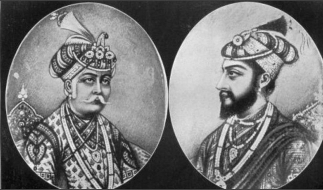 From Father's side they were descendent of Timur, another cruel ruler of Iran, Iraq and who attacked Bharat. Timur was born in Uzbekistan and died in Kazakistan, who founded his Timurid empire in Afghanistan. In 1526, Babur who founded the term Mughal, was forced to leave