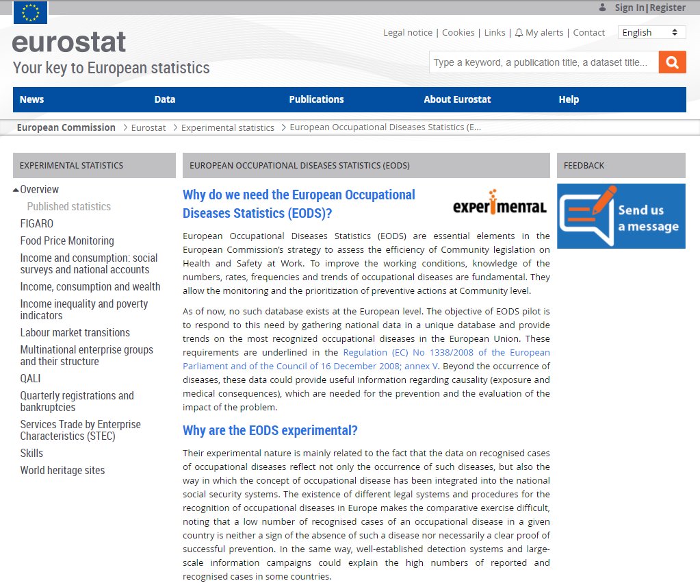 EU_Eurostat's tweet photo. 🆕 Just launched: New section dedicated to European Occupational Diseases Statistics (EODS) 🆕 #ExperimentalStatistics
➡️ For more info: https://t.co/qWHbmWiA1Z
➡️ Access to the dedicated section and data on EODS: https://t.co/CN1lVpnIJj https://t.co/PjS2Ci2kJY