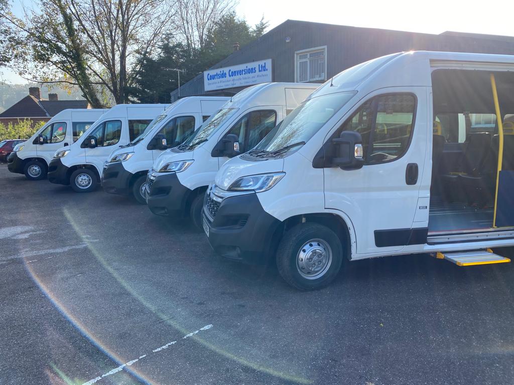 courtsidebuses's tweet photo. Last week had us feeling a bit like Santa Clause, rushing across the country delivering new vehicles in time for Christmas. These 5 #wheelchairaccessible #minibuses have all been delivered to a #communitytransport group in Yorkshire. https://t.co/4FurgPJZLc