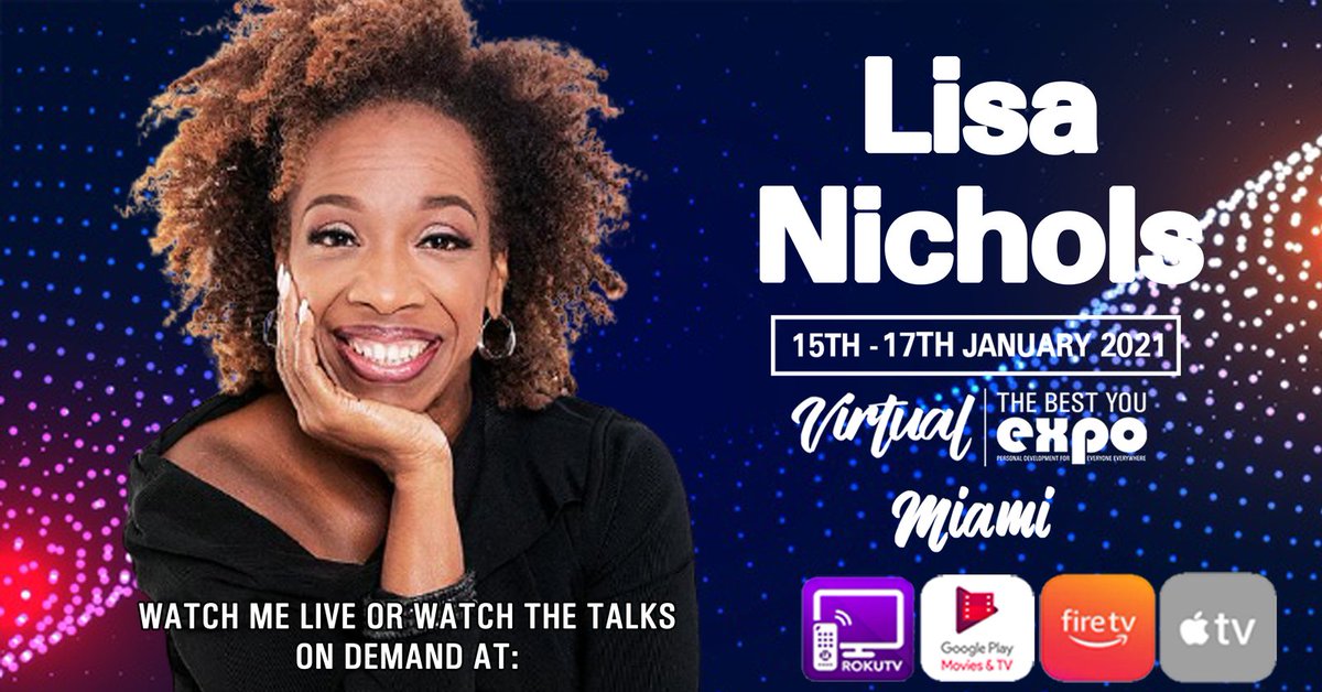 Lisa Nichols will be speaking at #TheBestYouEXPO  in Miami 2021!
Check her out here: 
thebestyouexpo.com/mia/speaker/li…
#learn #thebestyou #expo #miami #coach #mentor #virtualevent