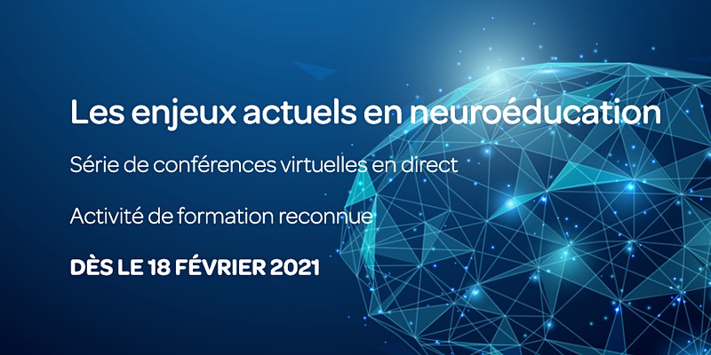 L'Association pour la recherche en neuroéducation que j'ai la chance de présider organise une série de conférences virtuelles en direct cet hiver sur des thématiques très intéressantes. Plus d'information ici : associationneuroeducation.org/serie-de-confe…