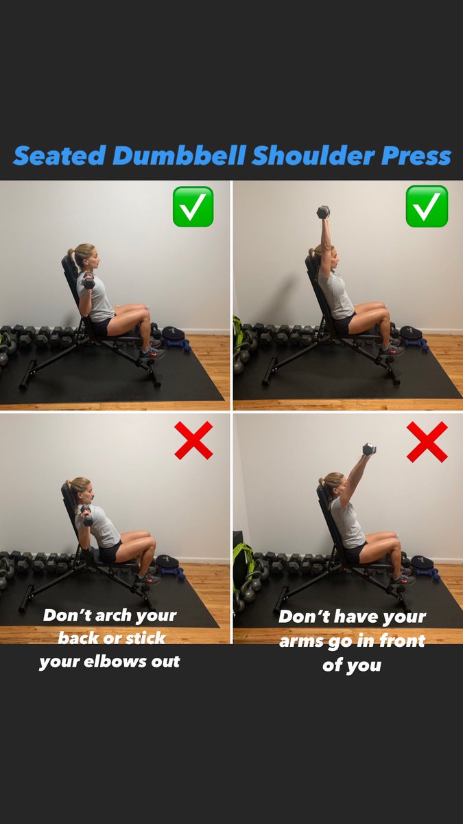 ParagiLLC's tweet image. Seated Dumbbell Shoulder Press.

#shoulderworkout #upperbodystrength #properform #paragillc