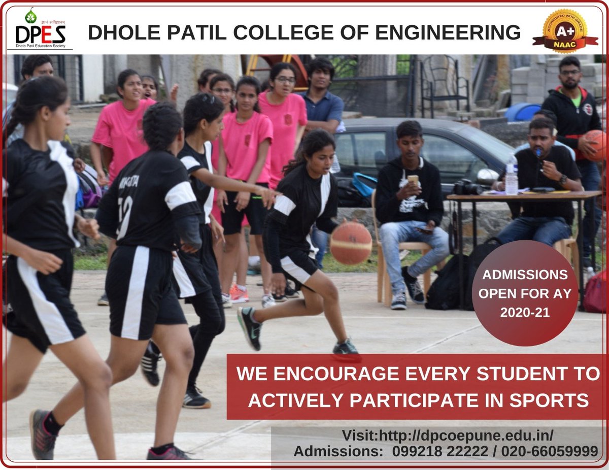 dpcoepune's tweet photo. We at DPCOE, encourage every student to actively participate in the sports. You could be next to shine with us!
Visit: https://t.co/b0yCTew1mv
Admissions open for AY 2020-21, call: 9921822222 /020-66059999
.
.
.
#dpcoe #dpespune #admission #admissionenquiry #education #sports https://t.co/49xU0Fatqb