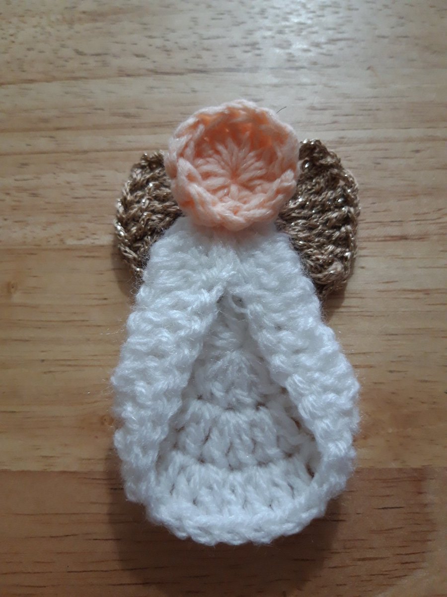 spurlies's tweet photo. Add one of our new mini angels to your #Christmas decorations. 
Available in a range of colours. £1.50 each. #Handmade #Unique #Crochet https://t.co/VZZEF7ogtG
