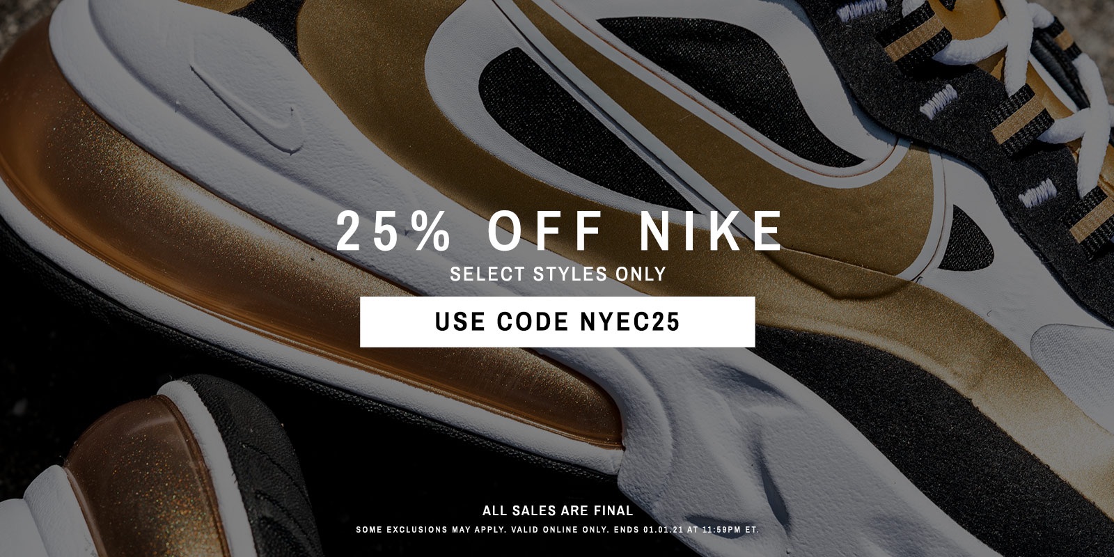 MoreSneakers.com on X: "AD: US DEAL Nike Flash sale via YCMC - EXTRA 25%  OFF select styles with code NYEC25 => https://t.co/YK8r3uglZh  https://t.co/7zjlzS0UFw" / X