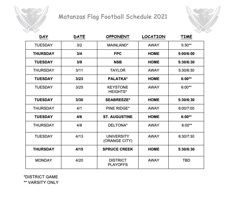 Schedule is final! Information meeting when we return from winter break! Tryouts 2/8 3-5. See <a href="/CoachTWooleyhan/">Tom Wooleyhan</a> for more Information. #TakeEverything