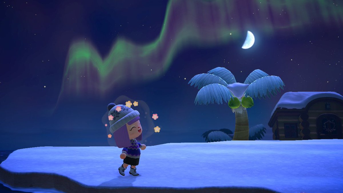 nessaice11's tweet photo. Today's special encounter with the gorgeous aurora 🌌🌌🌌

#nintendoswitch #acnh #AnimalCrossing https://t.co/83SMJLxRsV
