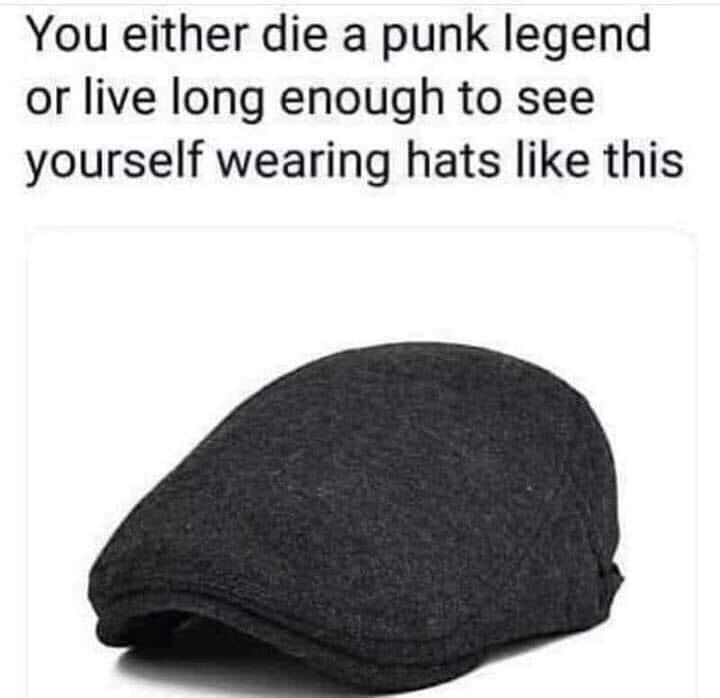 Walter Flakus Ar Twitter Lareaule Riotfest Haha A Little Too Late For Me To Be A Punk Legend And I M Already Wearing Hats Like This T Co 1gzzqliymd Twitter