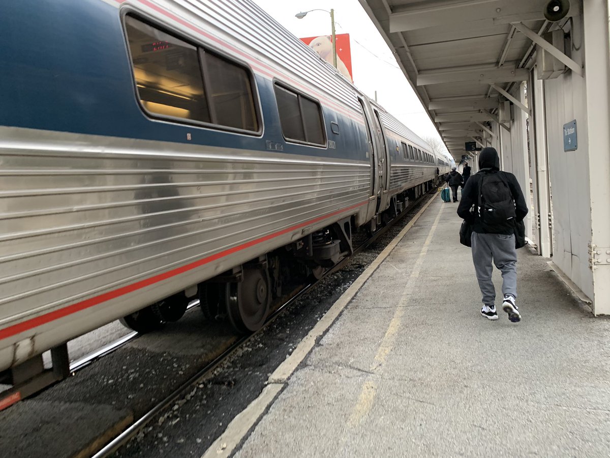 gata_row's tweet photo. All aboard! Next stop, New Orleans! 

Changing it up this year and taking the train from Atlanta to downtown New Orleans for @GSAthletics_FB in the @NewOrleansBowl! #HailSouthern https://t.co/Fh3I5Ot9HY